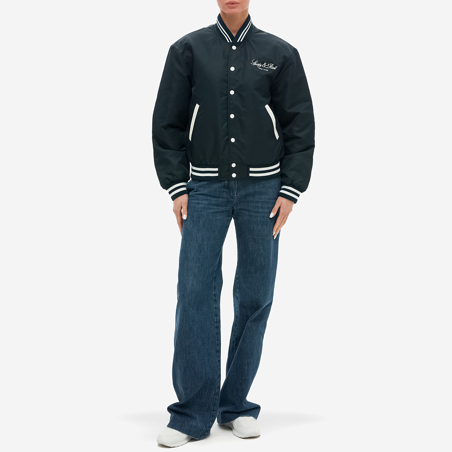 Бомбер SPORTY & RICH WELLNESS BOUCLE VARSITY JACKET в интернет магазине Peakwww.peakstore.ru - 15 фото