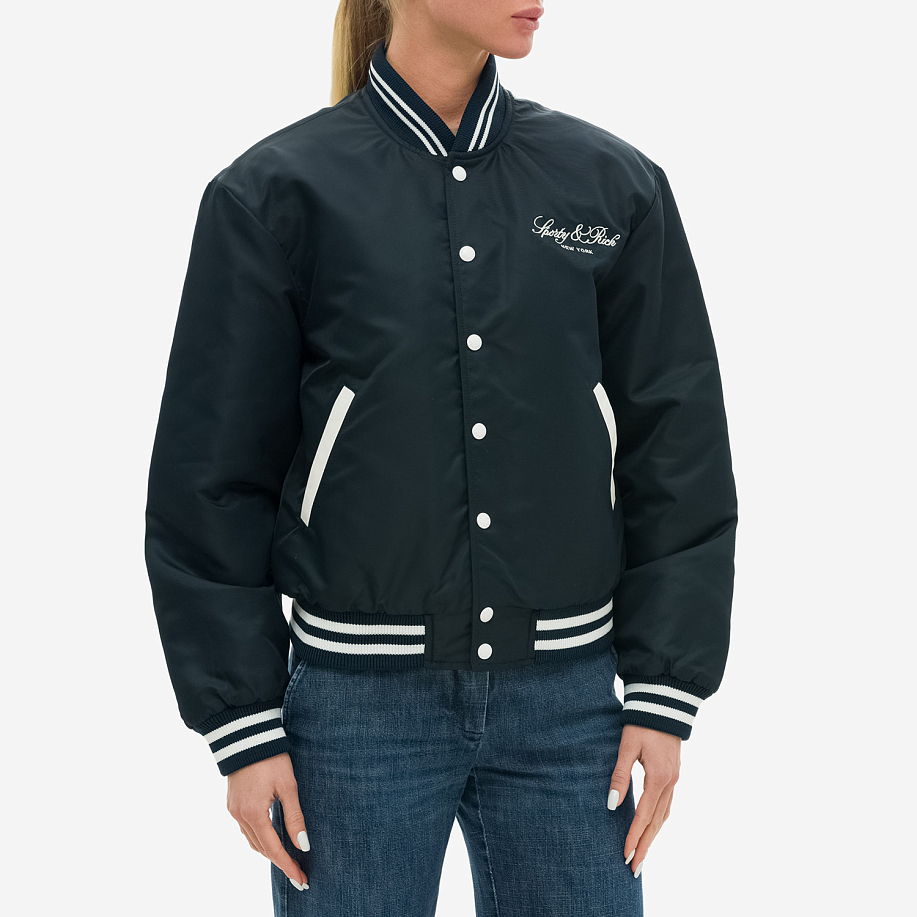 Бомбер SPORTY & RICH WELLNESS BOUCLE VARSITY JACKET в интернет магазине Peakwww.peakstore.ru - 13 фото