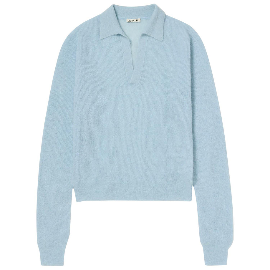 Поло AURALEE BABY SURI ALPACA SHEER KNIT SKIPPER POLO в интернет-магазине Peak Conceptwww.peakstore.ru - 1 фото