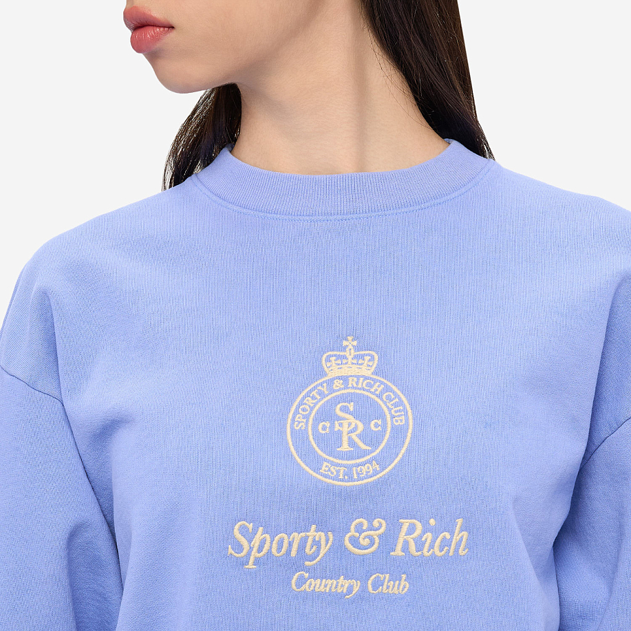 Толстовка SPORTY & RICH CROWN EMBROIDERED CREWNECK в интернет-магазине Peak Conceptwww.peakstore.ru - 5 фото