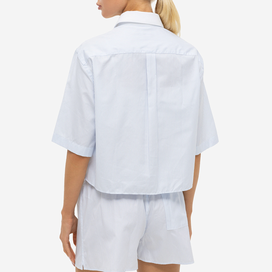 Рубашка SPORTY & RICH SRC EMBROIDERED CROPPED SHIRT SHORT в интернет магазине Peakwww.peakstore.ru - 3 фото