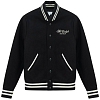 Бомбер SPORTY & RICH CARLYLE CREST WOOL VARSITY JACKET BLACK/WHITE