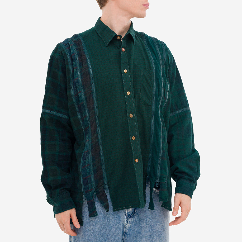 Рубашка NEEDLES FLANNEL SHIRT 7 CUTS ZIPPED WIDE SHIRT - 3 фото Рубашка NEEDLES FLANNEL SHIRT 7 CUTS ZIPPED WIDE SHIRT в интернет магазине Peakwww.peakstore.ru - 3 фото