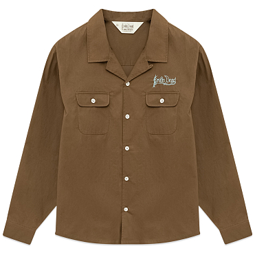 Рубашка BRAIN DEAD Poplin Camp Collar Shirt FW25 