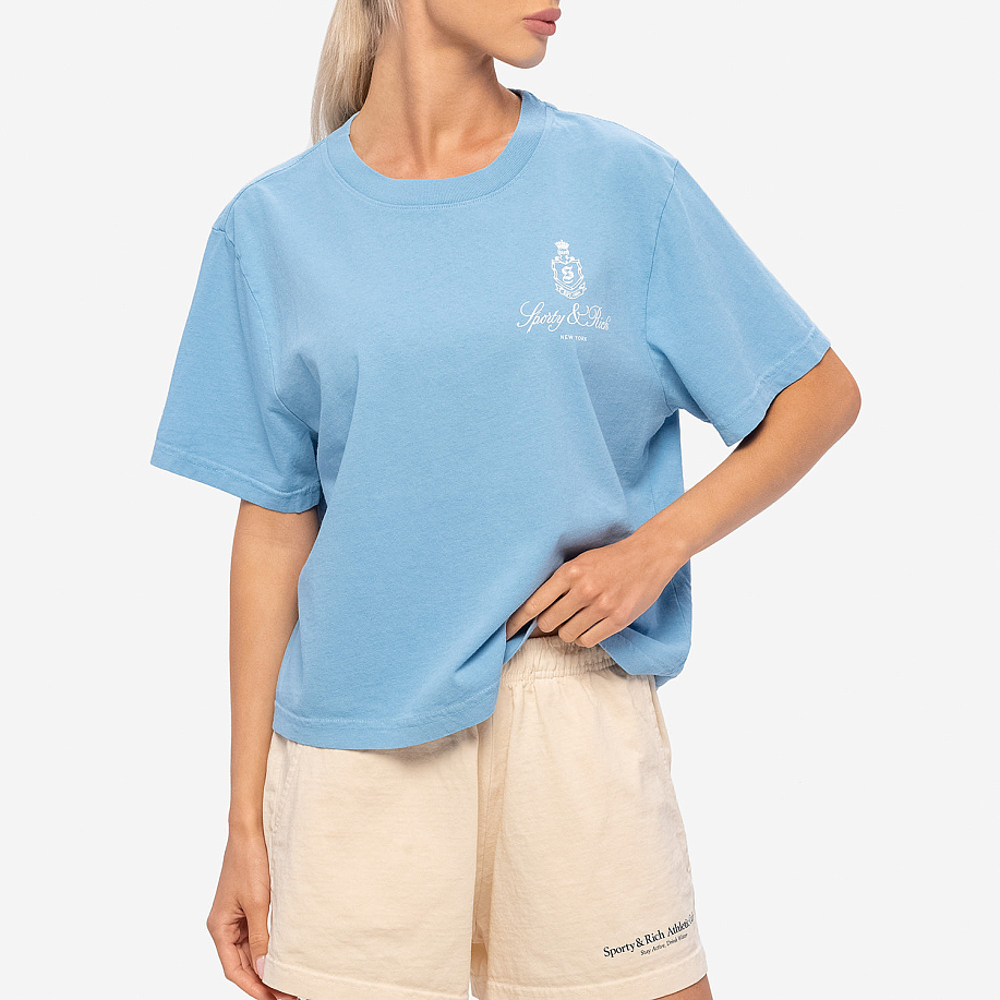 Футболка SPORTY & RICH VENDOME CROPPED T SHIRT - 5 фото Футболка SPORTY & RICH VENDOME CROPPED T SHIRT в интернет магазине Peakwww.peakstore.ru - 5 фото