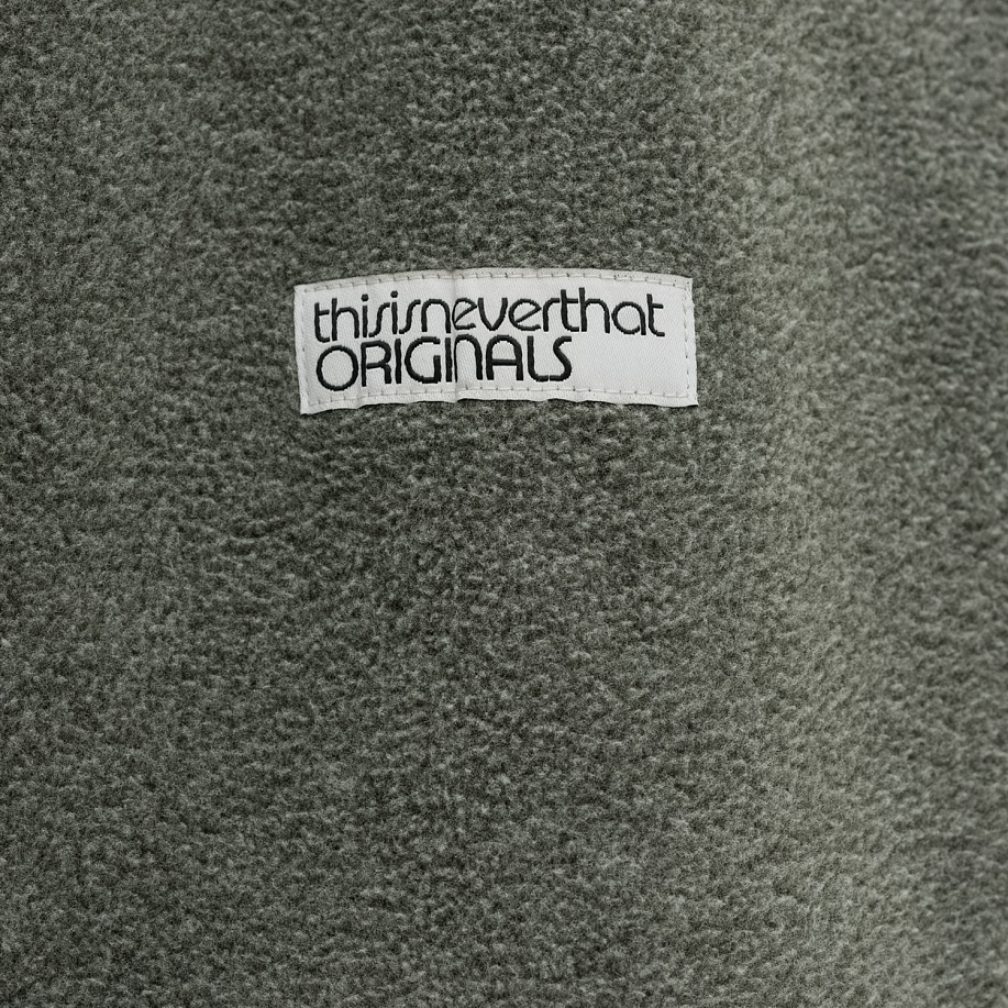 Толстовка THISISNEVERTHAT HALF ZIP FLEECE PULLOVER GREY - 9 фото Толстовка THISISNEVERTHAT HALF ZIP FLEECE PULLOVER в интернет магазине Peakwww.peakstore.ru - 9 фото