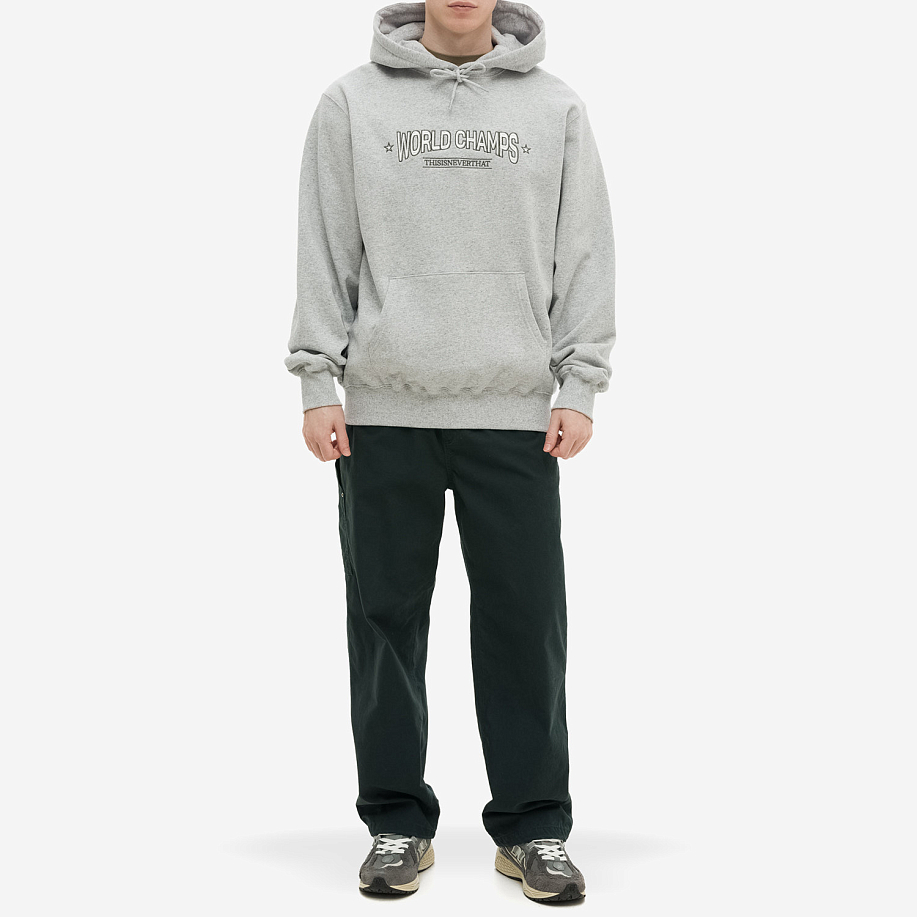 Толстовка THISISNEVERTHAT WORLD CHAMPS HOODIE HEATHER GREY - 4 фото Толстовка THISISNEVERTHAT WORLD CHAMPS HOODIE в интернет магазине Peakwww.peakstore.ru - 4 фото