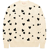 Свитер MARNI HEART INTARSIA ROUNDNECK SWEATER TALC