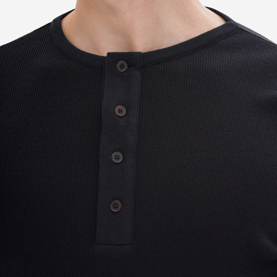 Лонгслив AURALEE ORGANIC SOFT RIB HENLY NECK P/O в интернет магазине Peakwww.peakstore.ru - 5 фото