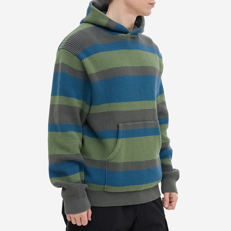 Толстовка THISISNEVERTHAT STRIPED WAFFLE KNIT HOODIE GREY - 2 фото Толстовка THISISNEVERTHAT STRIPED WAFFLE KNIT HOODIE в интернет магазине Peakwww.peakstore.ru - 2 фото