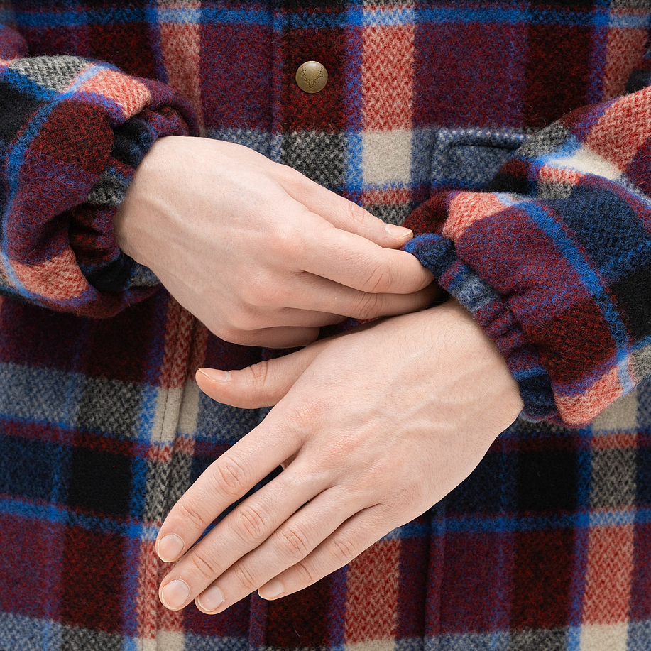 Куртка-рубашка SOUTH2 WEST8 COACH JACKET - WOOL MELTON PLAID в интернет магазине Peakwww.peakstore.ru - 23 фото