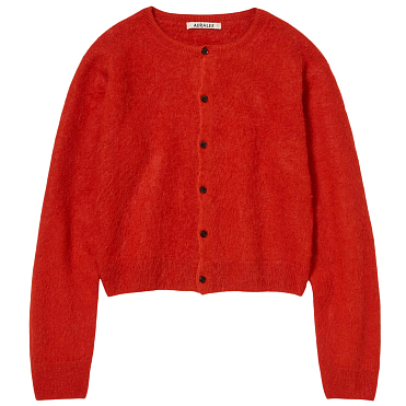 Кардиган AURALEE Garment-dyed Baby Alpaca Fuzzy Knit Cardigan FW27 