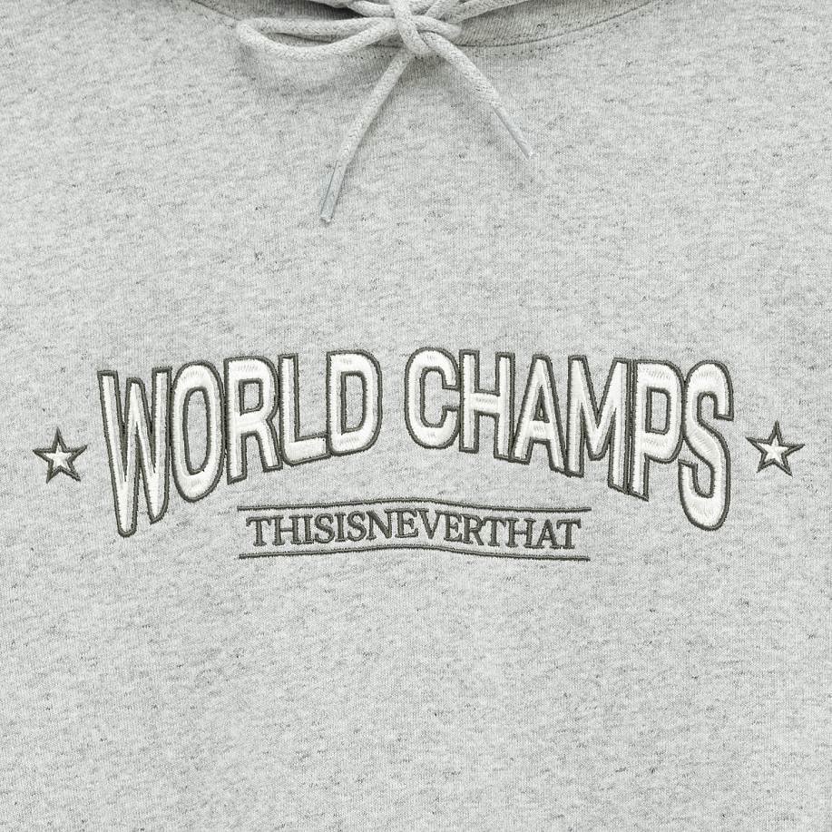 Толстовка THISISNEVERTHAT WORLD CHAMPS HOODIE HEATHER GREY - 8 фото Толстовка THISISNEVERTHAT WORLD CHAMPS HOODIE в интернет магазине Peakwww.peakstore.ru - 8 фото