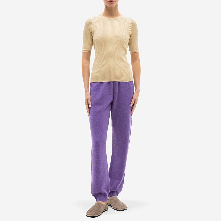 Футболка AURALEE GIZA HIGH GAUGE RIB KNIT TEE LIGHT BEIGE - 4 фото Футболка AURALEE GIZA HIGH GAUGE RIB KNIT TEE в интернет магазине Peakwww.peakstore.ru - 4 фото