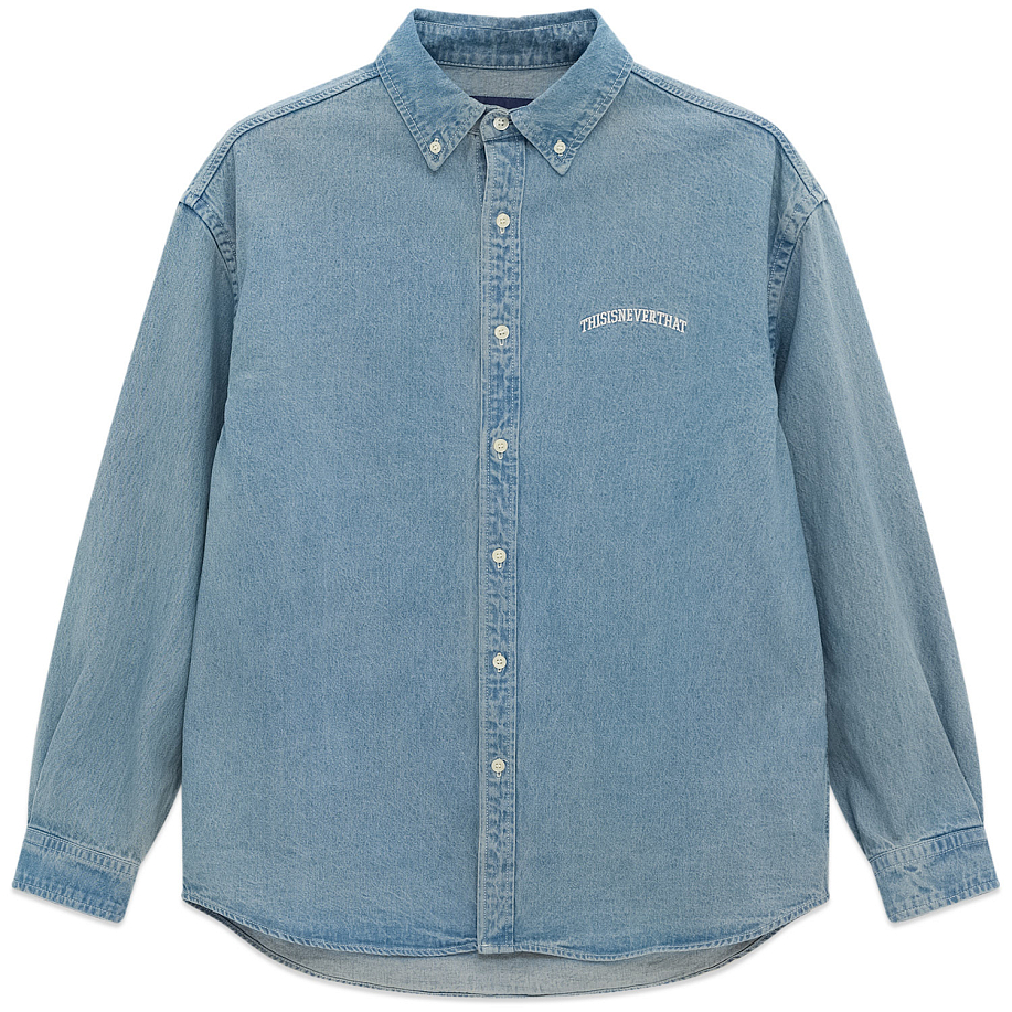 Рубашка THISISNEVERTHAT WASHED DENIM SHIRT в интернет магазине Peakwww.peakstore.ru - 8 фото