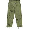 Брюки ENGINEERED GARMENTS PAINTER PANT GRAFFITI RIPSTOP OLIVE GRAFFITI PRINT RIPSTOP
