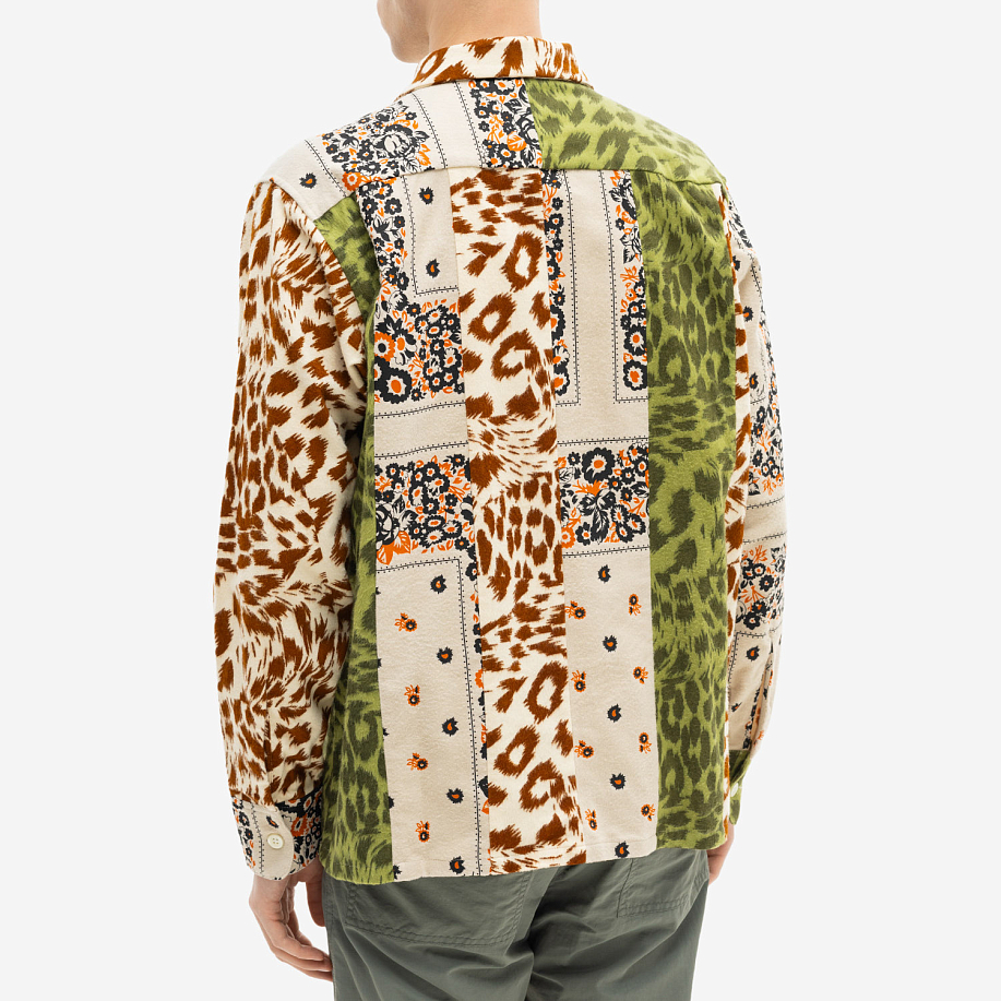 Рубашка NOMA T.D. FLANNEL OPEN COLLAR SHIRT - PATCHWORK в интернет магазине Peakwww.peakstore.ru - 5 фото