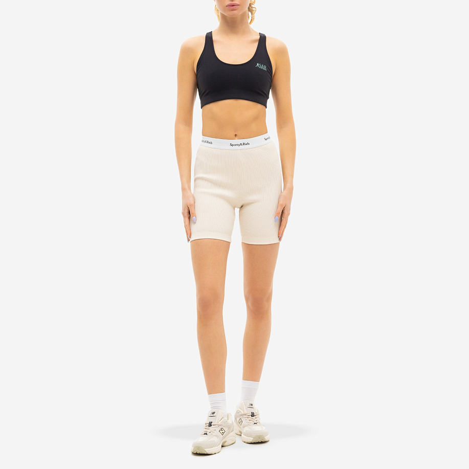 Велосипедки SPORTY & RICH SERIF LOGO RIBBED BIKER SHORT - 24 фото Велосипедки SPORTY & RICH SERIF LOGO RIBBED BIKER SHORT в интернет магазине Peakwww.peakstore.ru - 24 фото