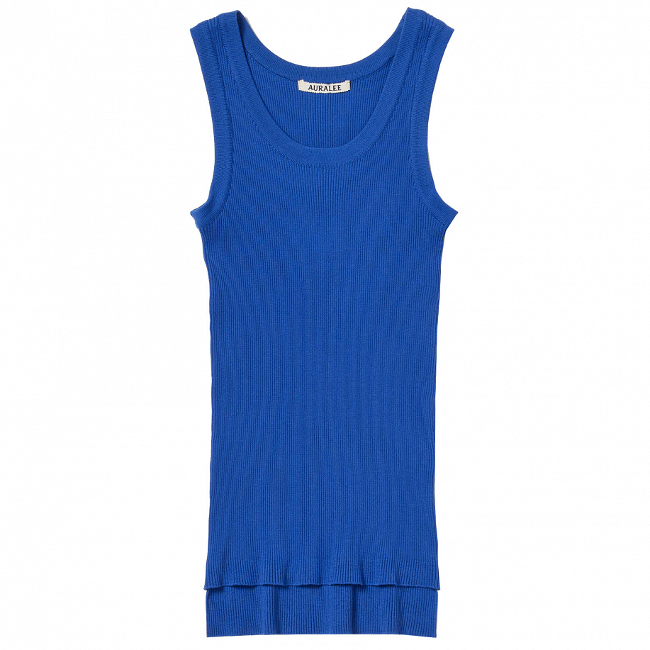 Майка AURALEE GIZA HIGH GAUGE RIB KNIT TANK BLUE - 1 фото Майка AURALEE GIZA HIGH GAUGE RIB KNIT TANK в интернет магазине Peakwww.peakstore.ru - 1 фото
