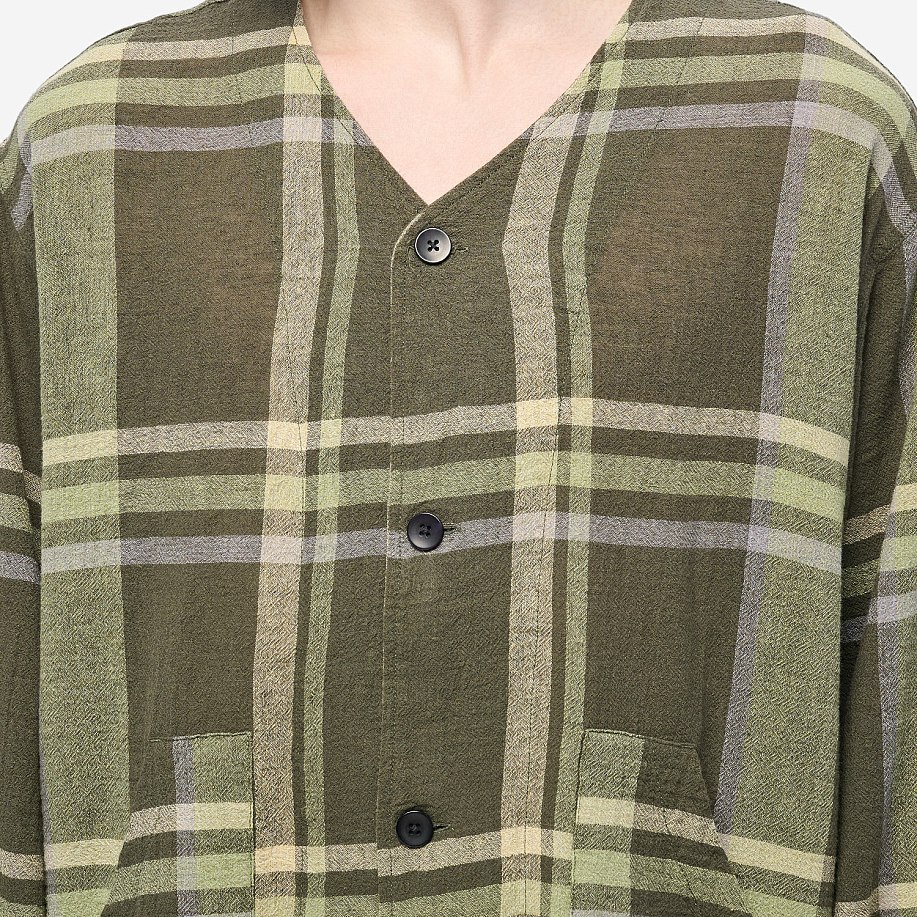Рубашка SOUTH2 WEST8 V NECK ARMY SHIRT - COTTON BOILED CLOTH BIG PLAID в интернет-магазине Peak Conceptwww.peakstore.ru - 18 фото