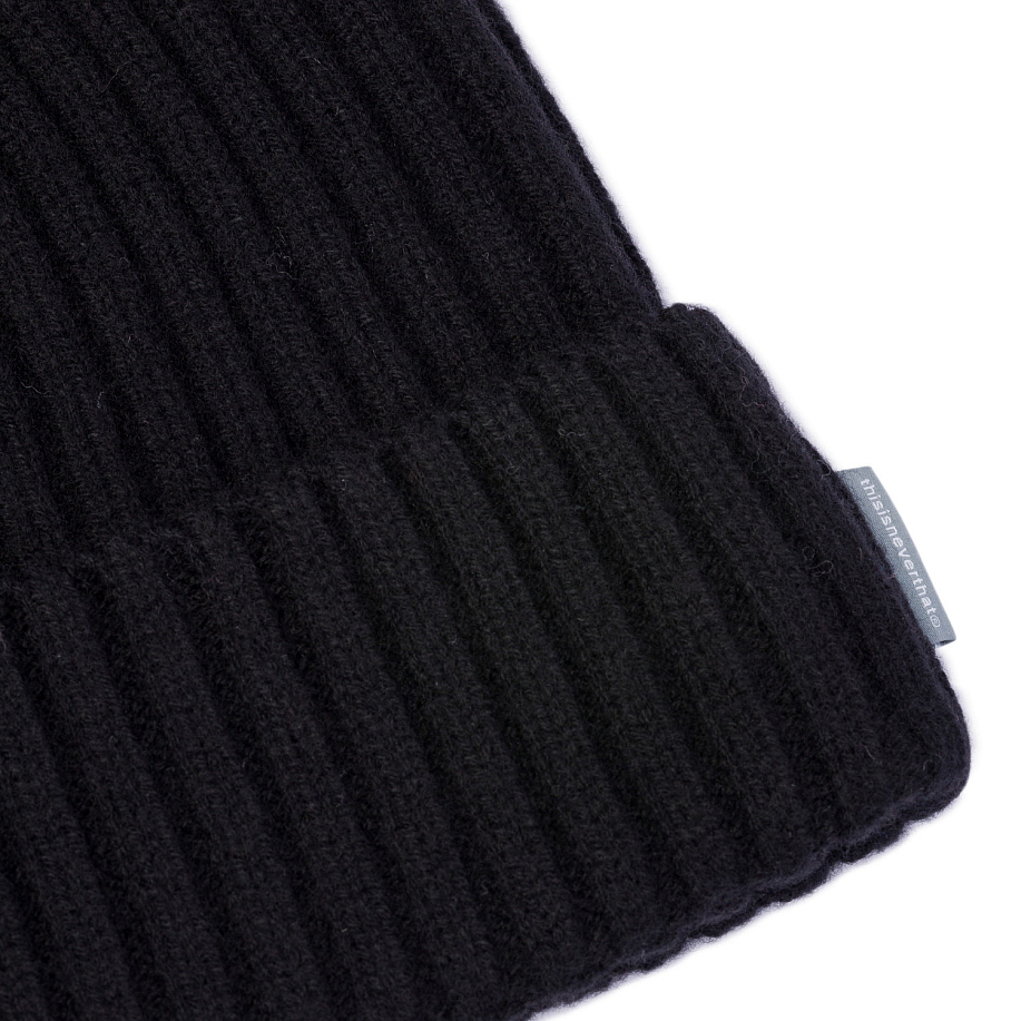 Шапка THISISNEVERTHAT BASIC WOOL BEANIE BLACK - 4 фото Шапка THISISNEVERTHAT BASIC WOOL BEANIE в интернет магазине Peakwww.peakstore.ru - 4 фото