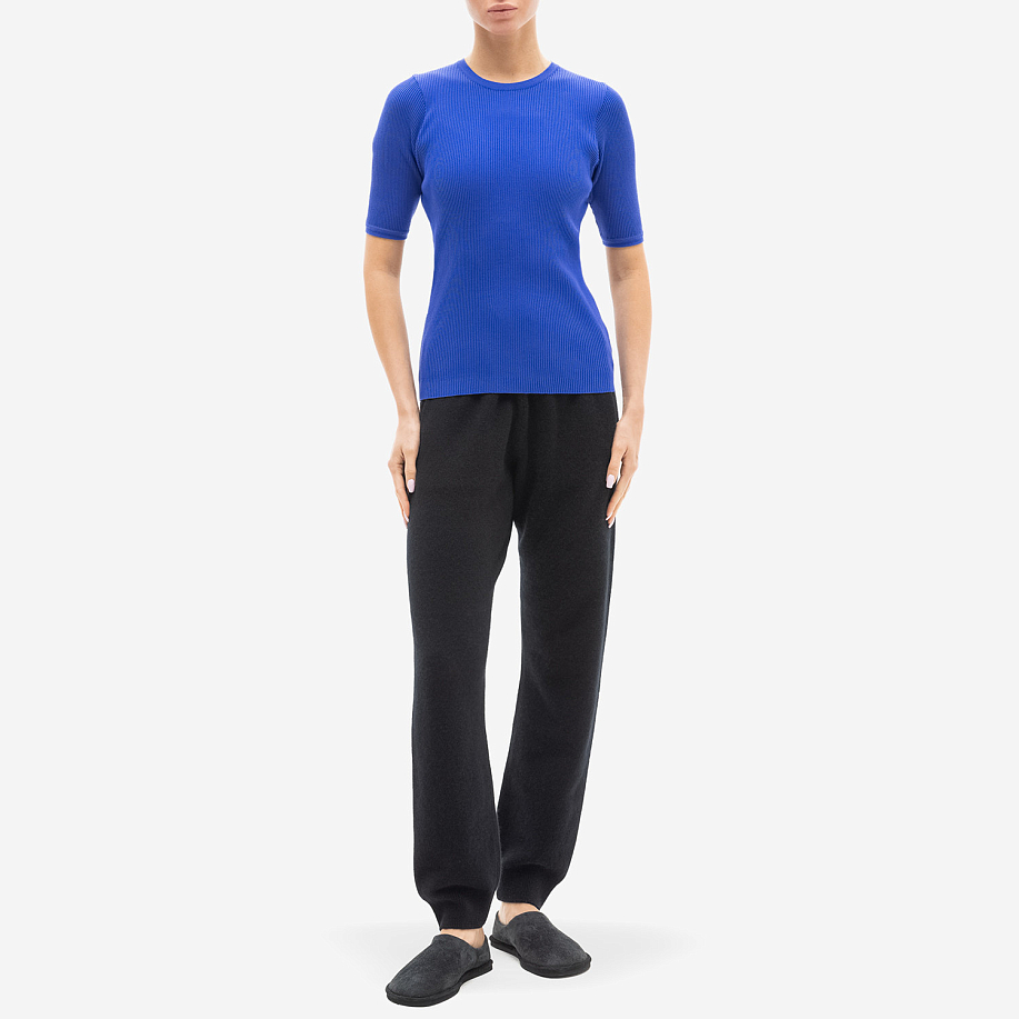 Футболка AURALEE GIZA HIGH GAUGE RIB KNIT TEE BLUE - 4 фото Футболка AURALEE GIZA HIGH GAUGE RIB KNIT TEE в интернет магазине Peakwww.peakstore.ru - 4 фото