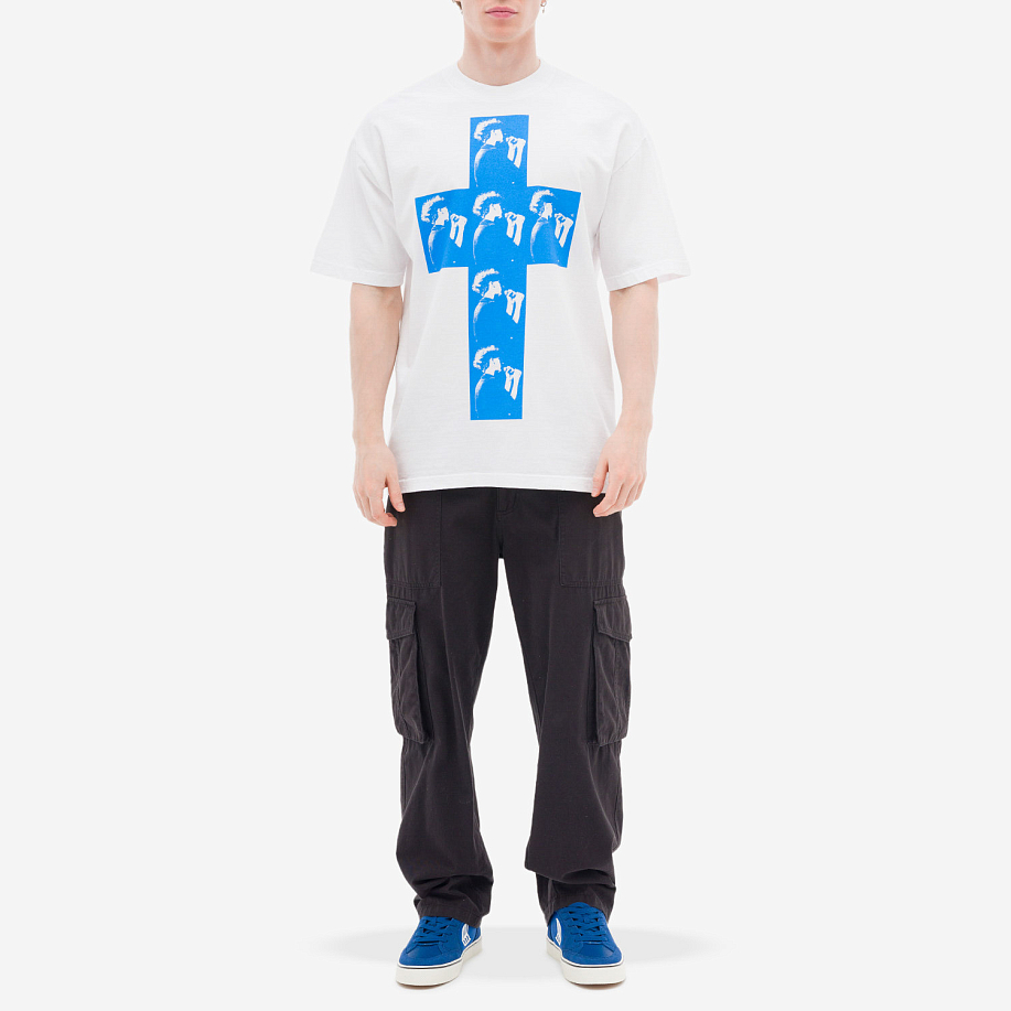 Футболка PLEASURES CROSS T-SHIRT White - 4 фото Футболка PLEASURES CROSS T-SHIRT в интернет магазине Peakwww.peakstore.ru - 4 фото