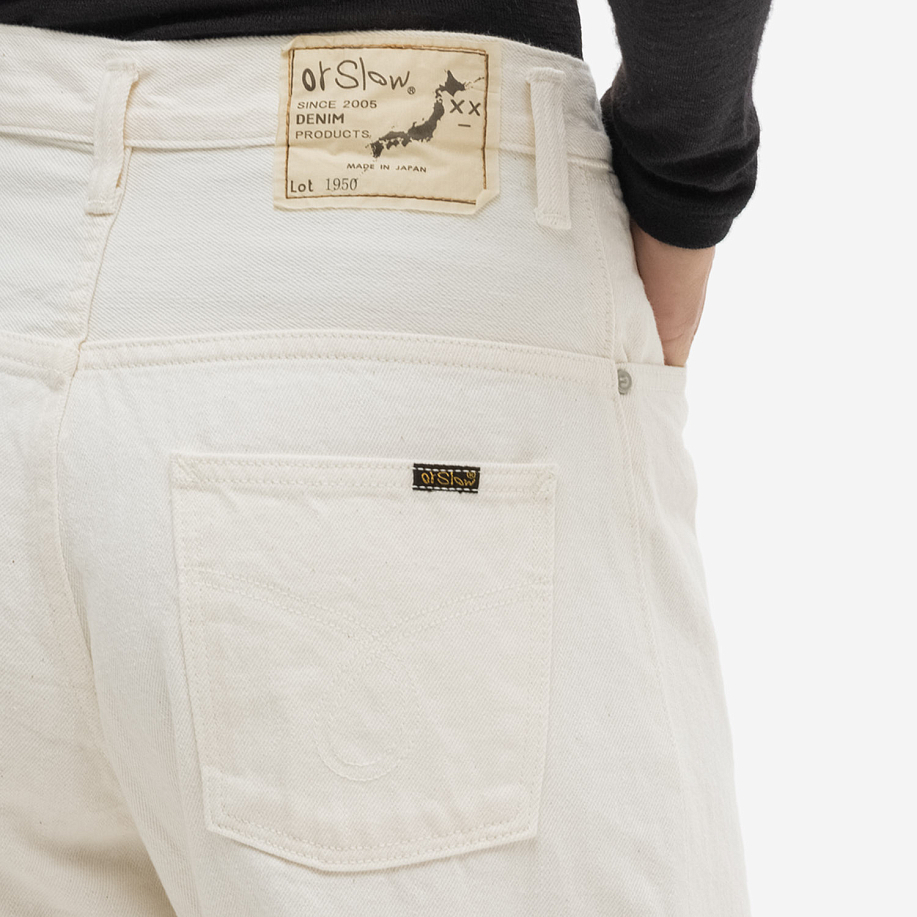 Джинсы ORSLOW HIGH WAIST SELVEDGE WHITE DENIM PANTS JASMIN в интернет-магазине Peak Conceptwww.peakstore.ru - 6 фото