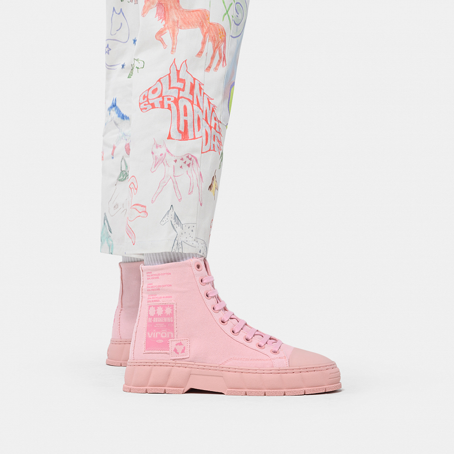 Высокие кеды VIRON 1982 PINK CANVAS в интернет-магазине Peak Conceptwww.peakstore.ru - 1 фото