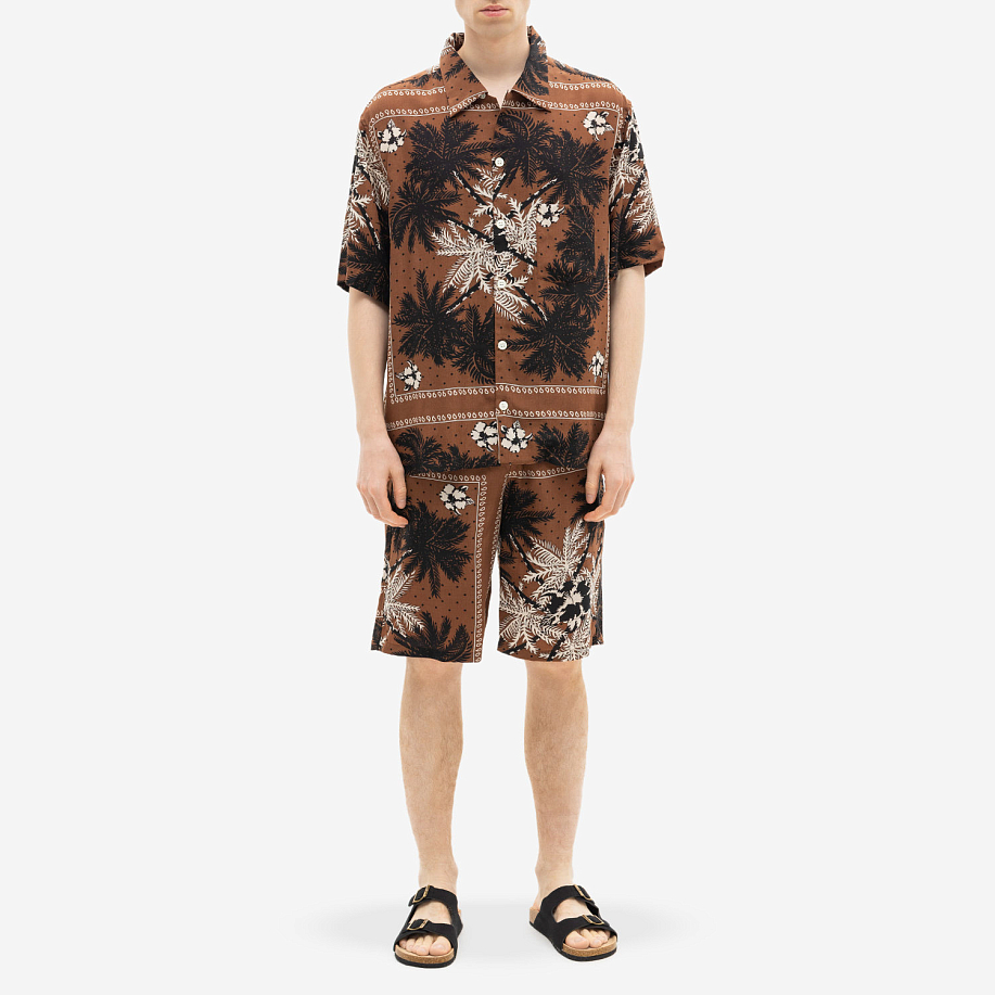 Рубашка NOMA T.D. SUMMER SHIRT PALM TREE - BROWN - 4 фото Рубашка NOMA T.D. SUMMER SHIRT в интернет магазине Peakwww.peakstore.ru - 4 фото
