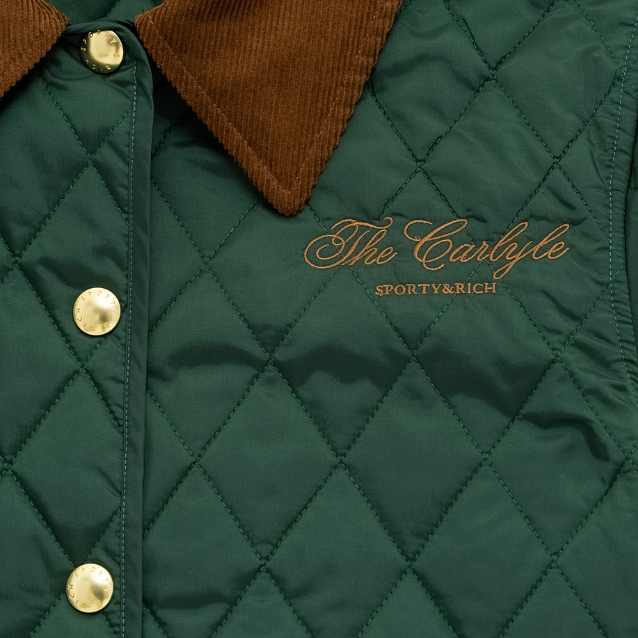Куртка городская SPORTY & RICH CARLYLE SCRIPT NYLON QUILTED JACKET в интернет магазине Peakwww.peakstore.ru - 9 фото