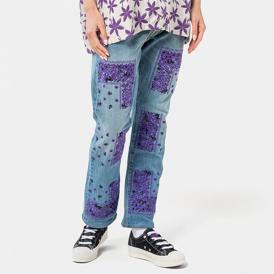 Джинсы NOMA T.D. BANDANA EMBROIDERY DENIM PANTS в интернет магазине Peakwww.peakstore.ru - 2 фото