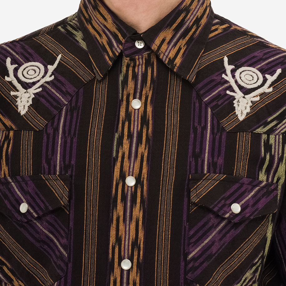 Рубашка SOUTH2 WEST8 WESTERN SHIRT - IKAT STRIPE в интернет магазине Peakwww.peakstore.ru - 5 фото