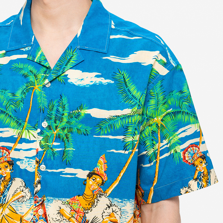 Рубашка PRESIDENT'S RANGI OVER P'S CARAIBIAN PRINT WASHED в интернет магазине Peakwww.peakstore.ru - 8 фото