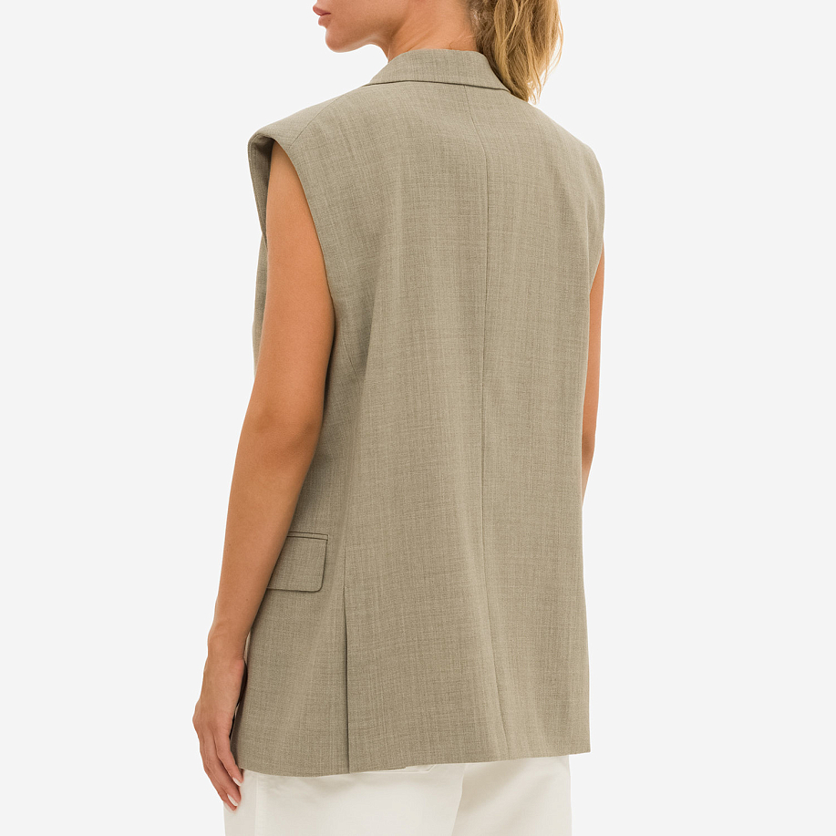 Жилет YLEVE HIGH TWIST SUMMER WOOL OXFORD N/S JK в интернет магазине Peakwww.peakstore.ru - 5 фото