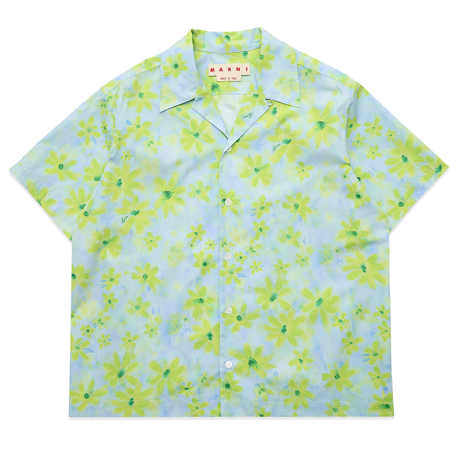 Рубашка MARNI LIGHT GREEN POPLIN BOWLING SHIRT в интернет магазине Peakwww.peakstore.ru - 2 фото