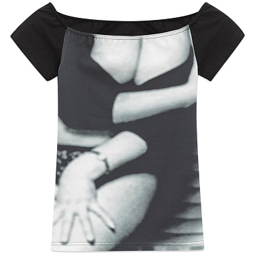 Футболка ELLISS Jersey Noire OFF THE Shoulder TOP SS25 