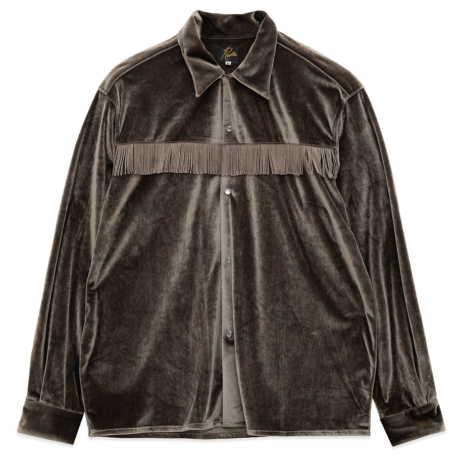 Рубашка NEEDLES FRINGE ONE-UP SHIRT - VELOUR в интернет-магазине Peak Conceptwww.peakstore.ru - 1 фото