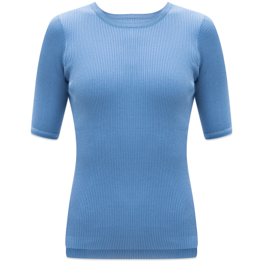 Футболка AURALEE GIZA HIGH GAUGE RIB KNIT TEE LIGHT BLUE - 1 фото Футболка AURALEE GIZA HIGH GAUGE RIB KNIT TEE в интернет магазине Peakwww.peakstore.ru - 1 фото