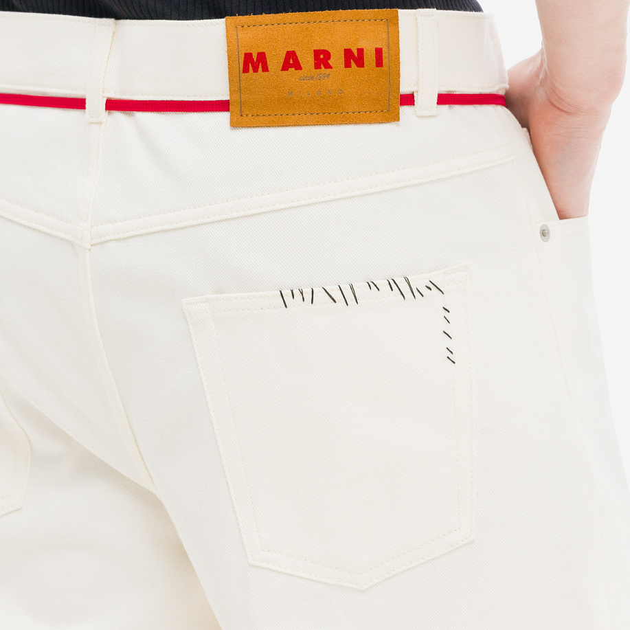 Брюки MARNI LILY WHITE COTTON PANTS в интернет магазине Peakwww.peakstore.ru - 10 фото