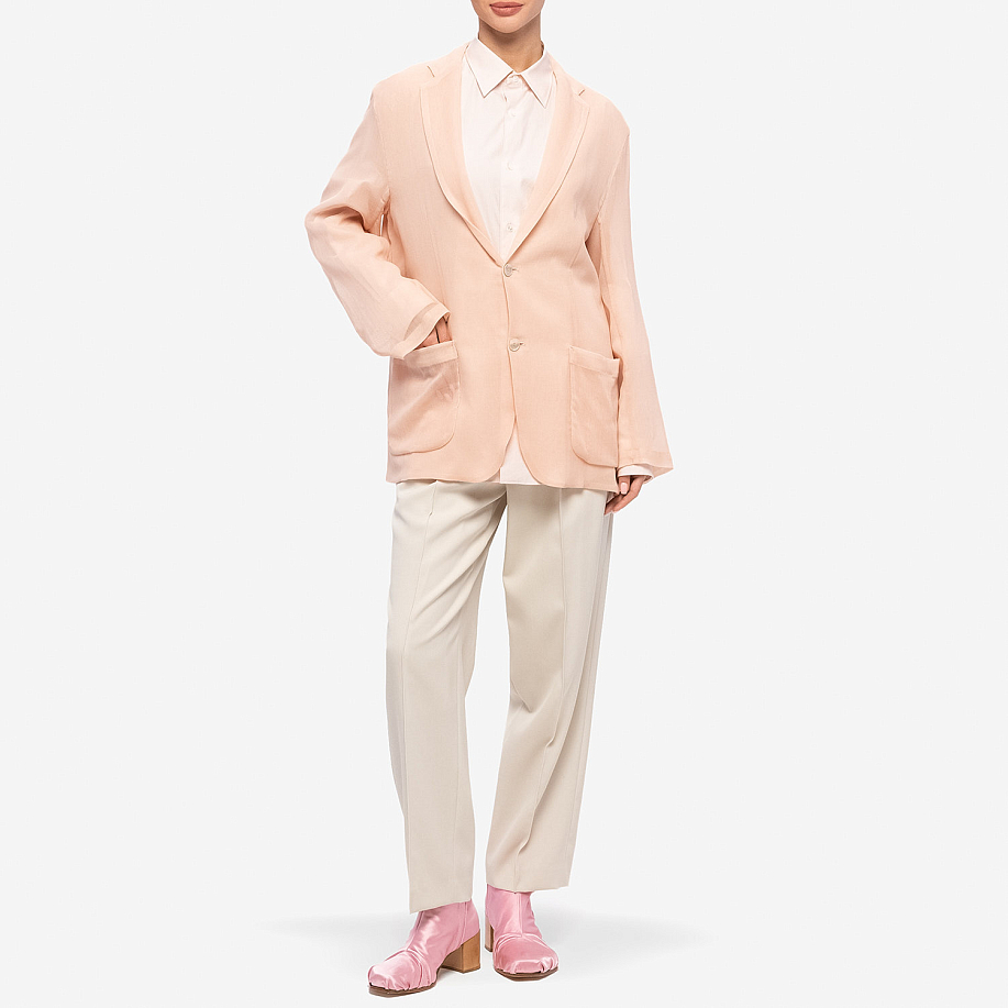 Пиджак AURALEE WOOL RECYCLE POLYESTER LENO SHEER JACKET в интернет магазине Peakwww.peakstore.ru - 4 фото