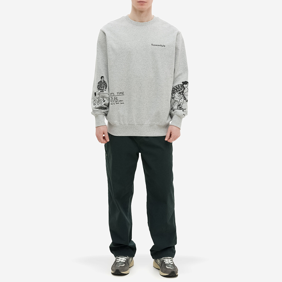 Толстовка THISISNEVERTHAT SKETCH EMBROIDERY CREWNECK - 6 фото Толстовка THISISNEVERTHAT SKETCH EMBROIDERY CREWNECK в интернет магазине Peakwww.peakstore.ru - 6 фото
