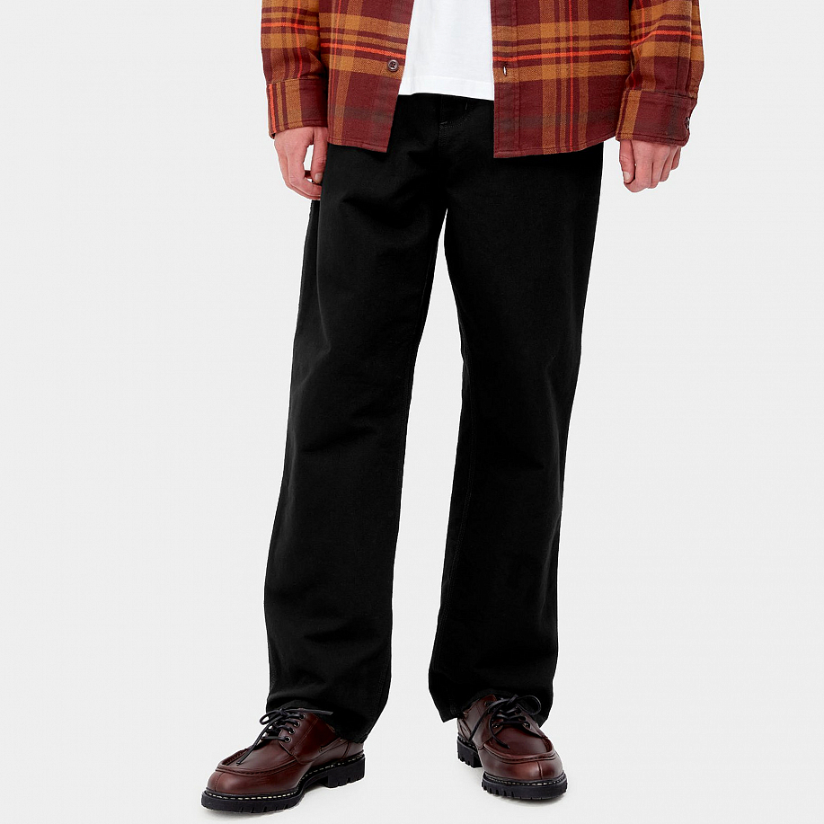 Брюки CARHARTT WIP SINGLE KNEE PANT BLACK (RINSED) - 2 фото Брюки CARHARTT WIP SINGLE KNEE PANT в интернет магазине Peakwww.peakstore.ru - 2 фото