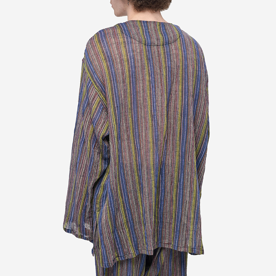 Рубашка SOUTH2 WEST8 V NECK ARMY SHIRT - MULTI STRIPE в интернет магазине Peakwww.peakstore.ru - 5 фото