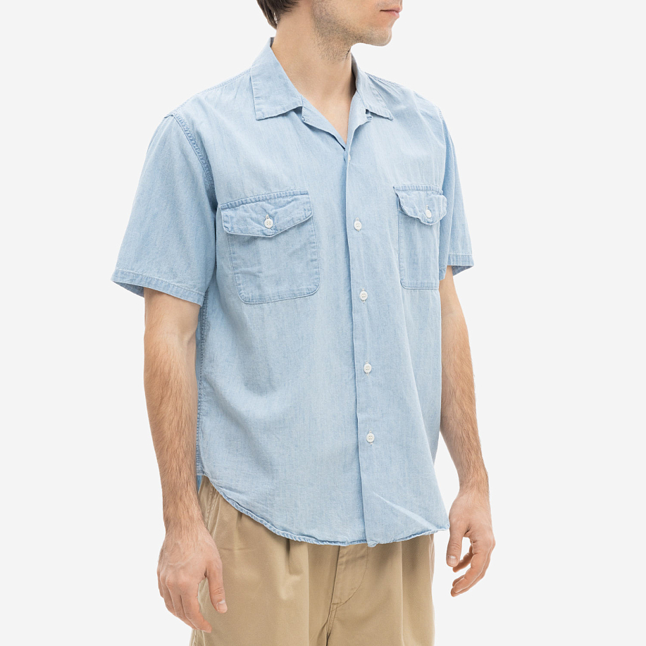 Рубашка ORSLOW SHORT SLEEVE CHAMBRAY WORK SHIRT в интернет-магазине Peak Conceptwww.peakstore.ru - 2 фото