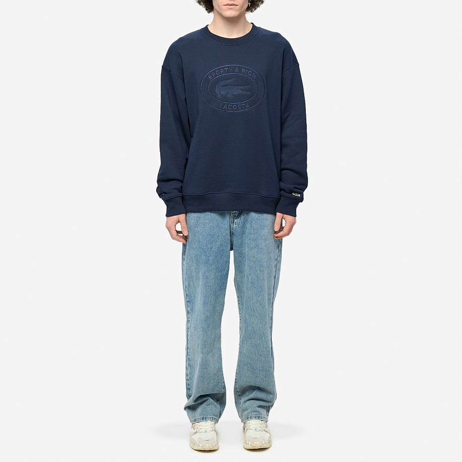 Толстовка SPORTY & RICH OVAL LOGO EMBROIDERED CREWNECK в интернет-магазине Peak Conceptwww.peakstore.ru - 4 фото