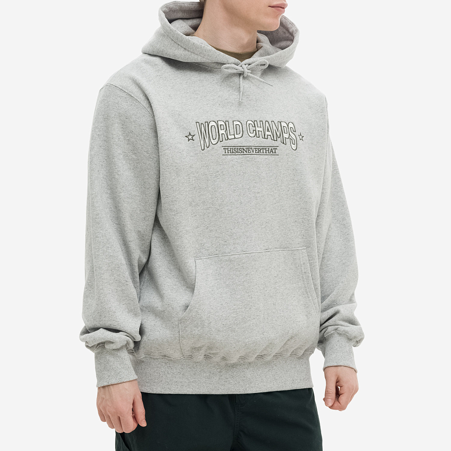Толстовка THISISNEVERTHAT WORLD CHAMPS HOODIE HEATHER GREY - 2 фото Толстовка THISISNEVERTHAT WORLD CHAMPS HOODIE в интернет магазине Peakwww.peakstore.ru - 2 фото
