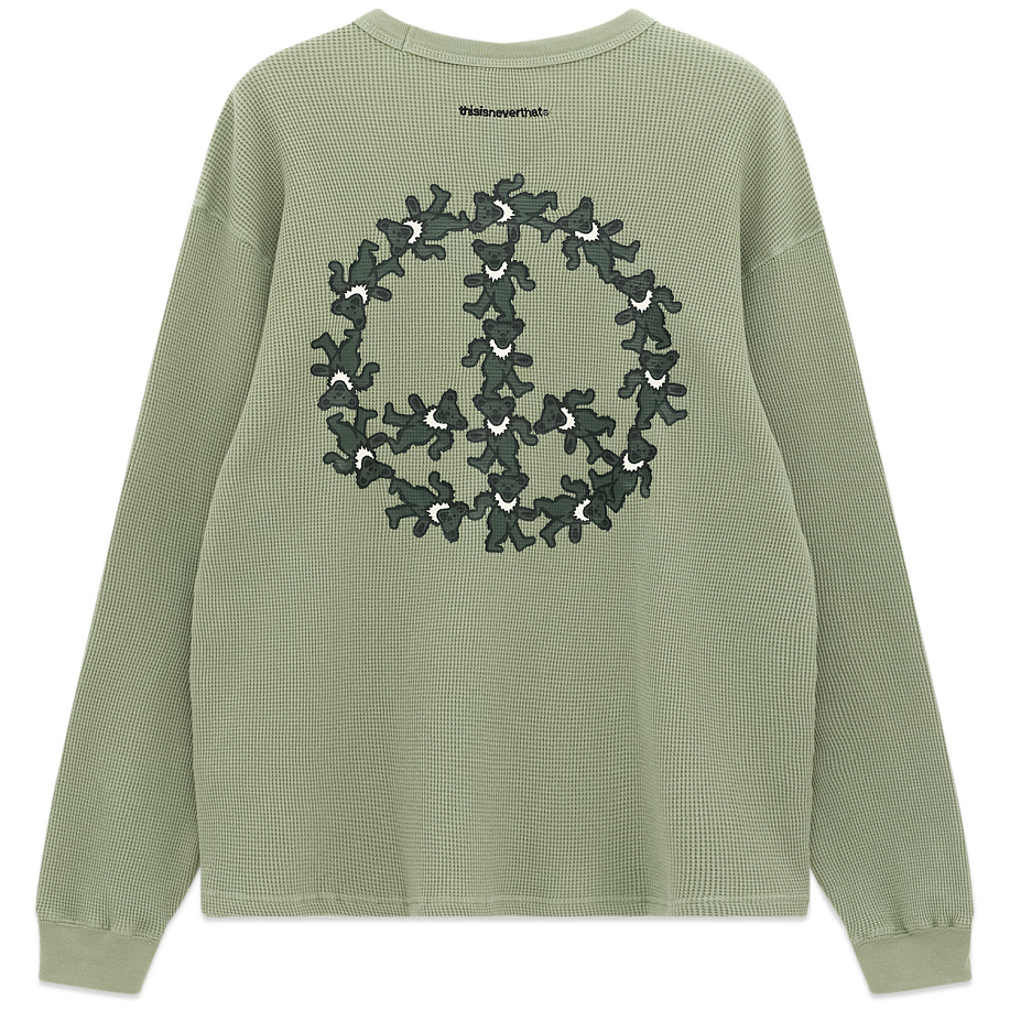 Лонгслив THISISNEVERTHAT GD PEACE BEARS WAFFLE L/S TOP в интернет-магазине Peak Conceptwww.peakstore.ru - 8 фото