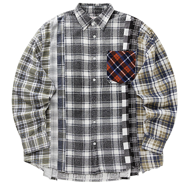 Рубашка NEEDLES Rebuild  Flannel Shirt 7 Cuts Shirt SS26 