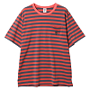 Футболка SOUTH2 WEST8 S/S ROUND POCKET TEE - COTTON STRIPE JERSEY PINK